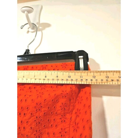 Old Navy Strapless Eyelet Midi Dress Size 2 Orange Summer Fun Playful Flirty - Picture 5 of 7